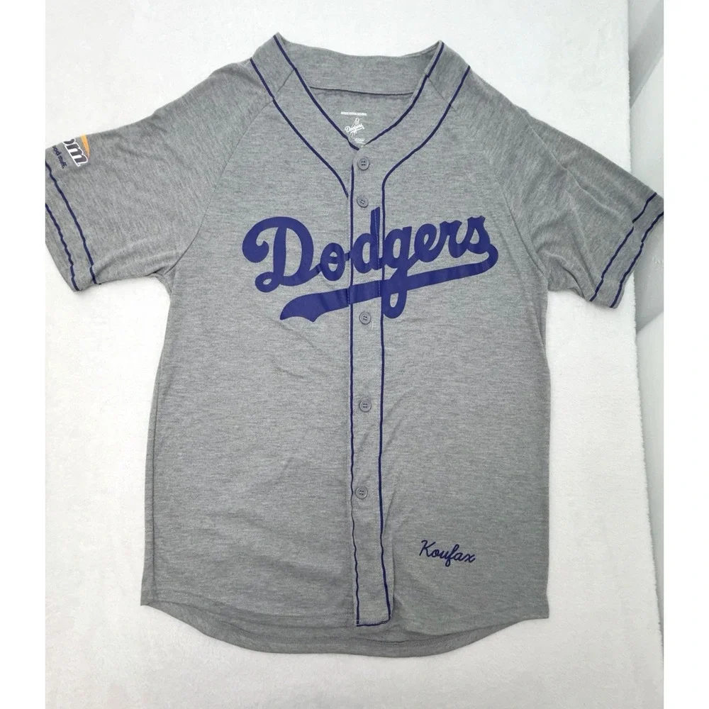 LA Dodgers Sandy Koufax #32 Grey Jersey SGA Stadium Exclusive ampm Mens Medium M